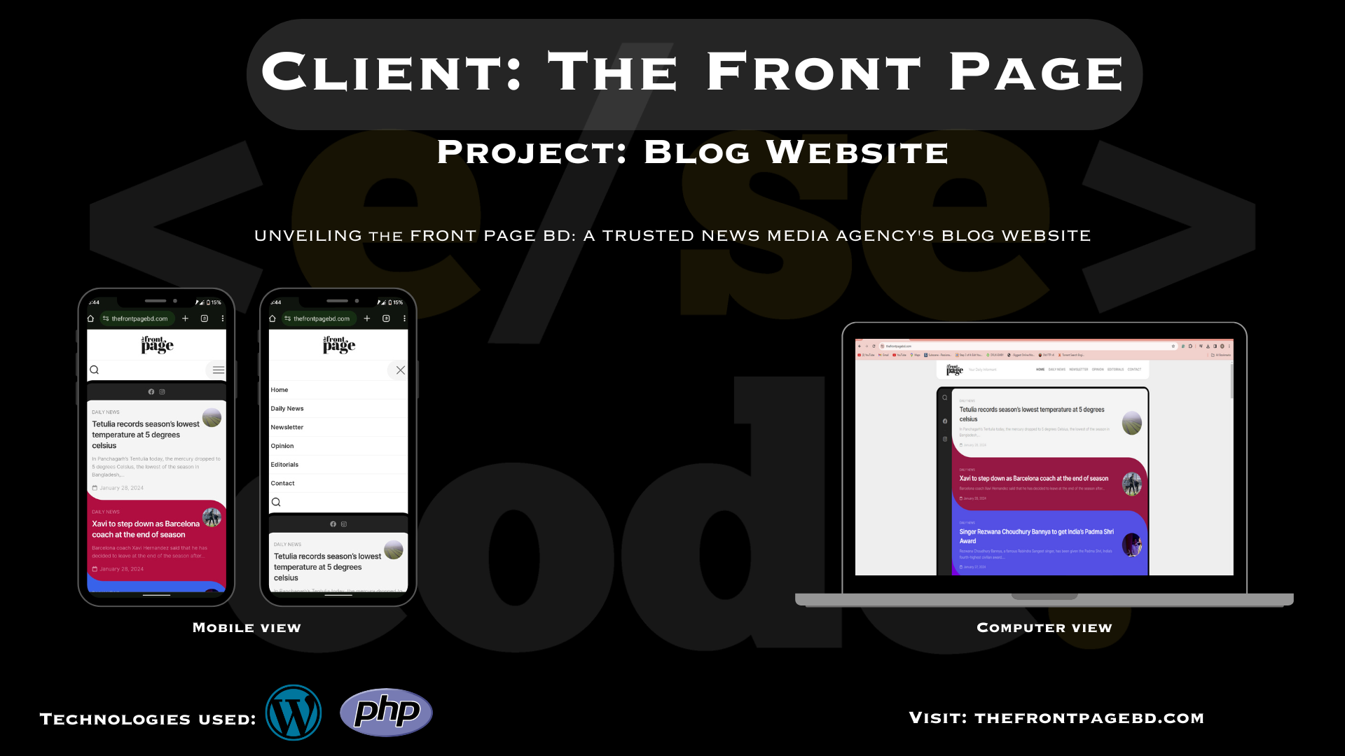  Unveiling FrontPage BD: A Trusted News Media Agency's Blog Website